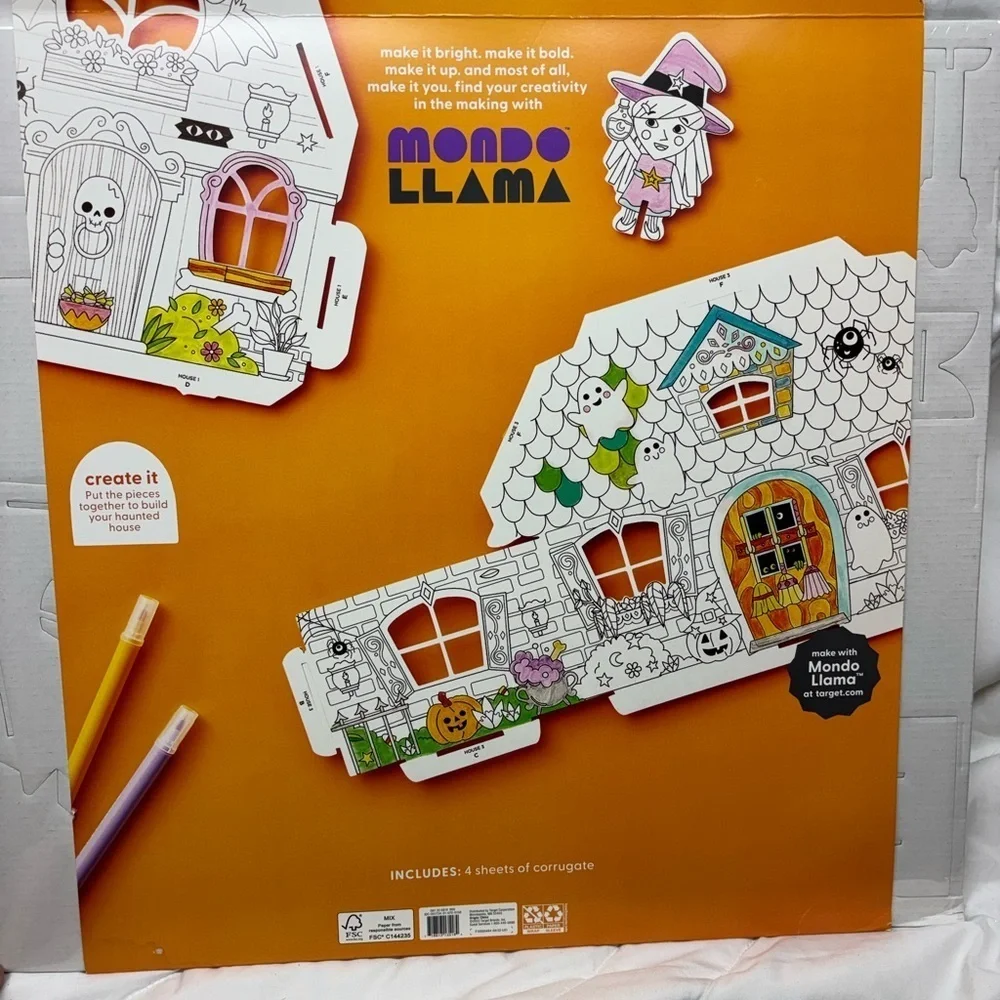 Mondo Llama Create-Your-Own Haunted Village Kit Craft